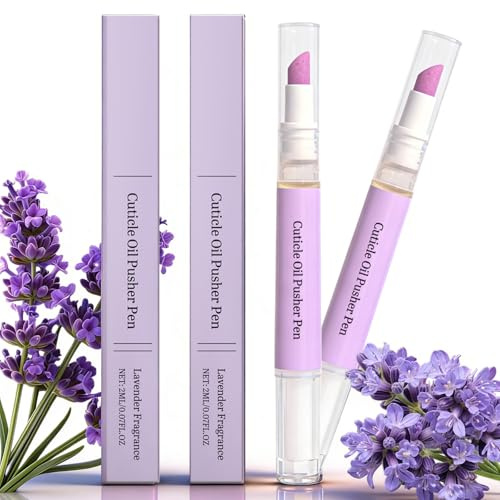 Nagelpflegestift 3-in-1 mit Keramikspitze & Nagelöl, Nagelhaut-Reparaturstift für rissige und trockene Nägel, Nagelpflege-Set (2 Stück)