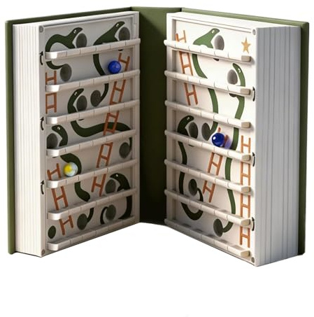 Snakes and Ladders Board Game, Book-Inspired Folding Game, Travel-Friendly ABS Game Board for Travel Office Home Family Gatherings, Perfect for Men Women Boys Girls & Game Enthusiasts