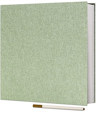 Vienrose Album Photo Autocollant 60 Pages Albums Photo DIY 10X15 Albums Photo Souvenirs Couverture en Lin Cadeaux de Mariage Noël Valentin Cadeau d'anniversaire Anniversaire Enfants