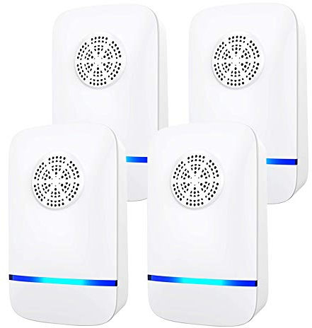 4 Pack Ultrasonic Pest Repeller, Indoor Fly Deterrent Electronic Plug in Insect Control Anti Spiders, Rats, Moths, Ants, Bed Bugs, Fleas, Cockroaches, Flies, Wasps