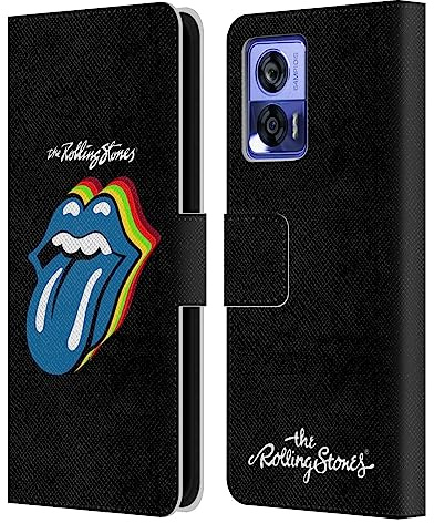 Head Case Designs Officially Licensed The Rolling Stones Pop Art 2 Licks Collection Leather Wallet Case Compatible with Motorola Edge 30 Neo 5G