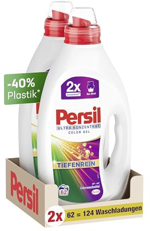 Persil Ultra Konzentrat Color Waschmittel (124 Waschladungen), hochkonzentriertes Flüssigwaschmittel mit Tiefenrein-Plus Technologie gegen hartnäckigste Flecken