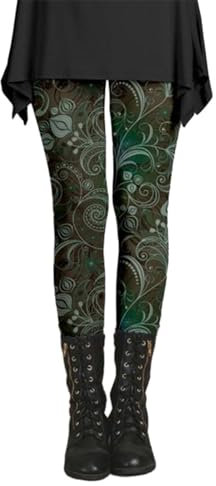 IUYTYSER Damen Jogginghose 3/4 Grün Sporthose Mädchen 158 Treggings High Waist Leggings Mit Handytasche Short Enge Sporthose