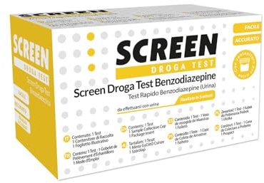 Screen Pharma - Test de drogue d'urine pour benzodiazépines (BZO) 1 pièce - 911151660