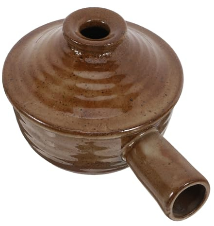 iplusmile Cacerola de Barro para Guisar 1.5l con Tapa Cerámica Resistente Alta Temperatura Utensilios de Cocina para Hogar y Restaurantes