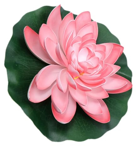 iplusmile Simulated Lotus Flowers for Home Aquarium Decor Beautiful Floating Fake Lotus Model for Pool Fish Tank Fountain and Material