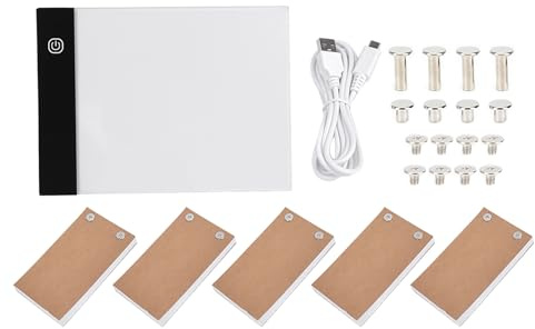 OVAQUIXI LED Hand Drawing Board, Ultra Thin A6 Children USB Painting Tracing Light Box Flip Book Kit Painting Art Supplies