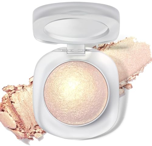 BelleFlair Palette d'Ombres à Paupières Holographique avec Paillettes Duochromes, Enlumineur Crémeux Longue Tenue pour Maquillage des Yeux, Ombre à Paupières Métallique Miroitante (Or)