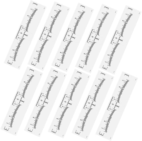 Veemoon 10 Stück Augenbrauenmarker Lineal aus Pvc Weiß mit Klarer Skala Praktisches Werkzeug zum Ausgleichen und Fixieren der Augenbrauenform für Make Up und Microblading
