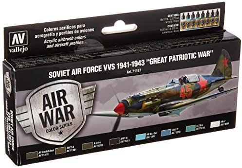 Vallejo Model Set Soviet Air Force VVS 1941 to 1943 Airbrush Farbe