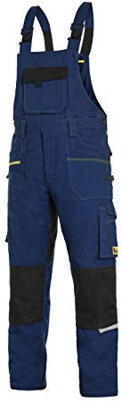 CXS Stretch - Herren Arbeitslatzhose mit Kniepolstertaschen und reflektierende Streifen - Hochwertige, komfortable und atmungsaktive Arbeitsoveralls für Herren mit modernem Schnitt (Größen: 46-64)