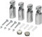 ECD Germany Set Montaggio Per Termoarredo Cromo Kit Accessori Per Termosifoni Da Bagno - Cromo - Per Modelli Dritti E Curvi - Set Di Fissaggio Per Radiatori Scaldasalviette Asciugamani Da Bagno