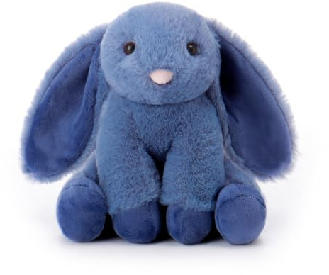 Apricot Lamb Toys Plush Navy Blue Bunny Rabbit Stuffed Animal with Fluffy Soft Ears (Navy Blue Bunny, 8 Inches)