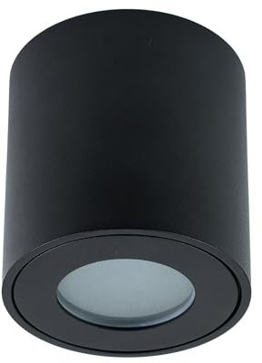 EDO Klars EDO777339 Plafonnier LED rond étanche IP44 pour salle de bain Culot GU10 230 V Montage en saillie