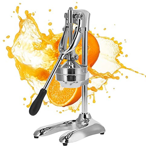Ejoyous Zitruspresse Saftpresse, Edelstahl Handentsafter Fruchtpresse Orangenpresse Handpresse manuell mit Hebel für Limetten Zitronen Granatäpfel Grapefruits Granatapfel Presser