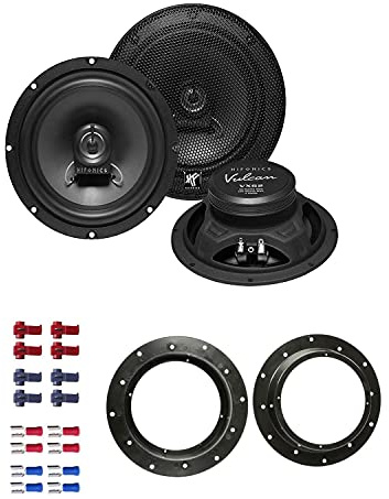 Hifonics VX 62 Lautsprecher mit Einbauset passend für VW Volkswagen Touran alle Türen vorne 360 Watt 165mm 2 Wege Koax