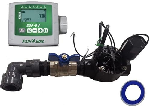 Suinga Sistema de Riego Automático para Jardín de 1 Zona | Programador ESP 9V | Electroválvula HV 1 9V