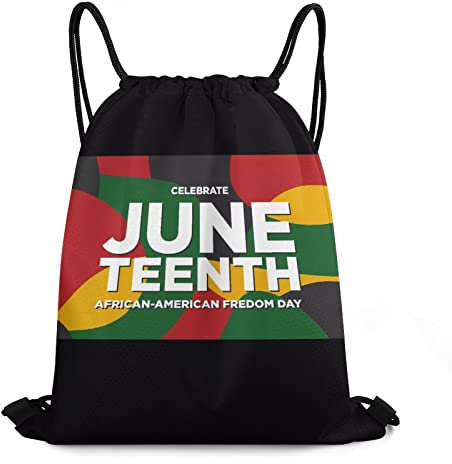 385 Tunnelzug Gymsack Juneteenth Seit 1865 Feiern Die Freiheit Afrikas Gymnastikbeutel Faltbar Schuhbeutel Mädchen Sportbeutel, Für Schwimmen, Strand, Schule