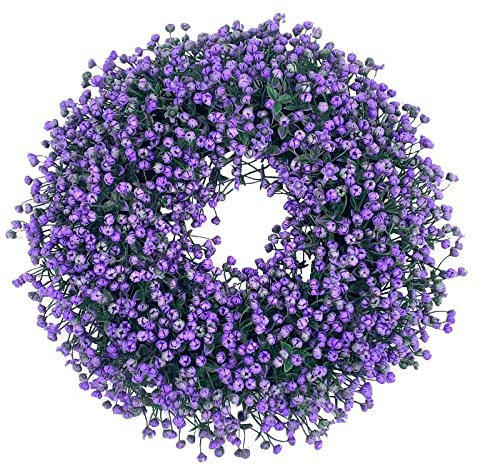 Türkranz Ganzjährig Außen Deko,Personalisiert Künstlicher Blumenkranz Deko für Haustür,Frühling Sommer Außen Türkranz Modern Deko zum Aufhängen,Bauernhaus Willkommens Girlande (#3, 40x40cm)