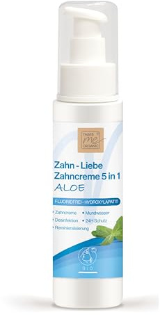That's Me Organic Bio-Zahncreme ZAHN-LIEBE 5 in 1 (100ml) - Bio Zahnpasta ohne Fluorid für die ganze Familie - Lang anhaltende Frische - Hydroxylapatit Zahnpasta