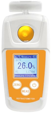 Medidor Brix del 0 al 93%, probador de azúcar, refractómetro digital Brix de alto rango con ATC para miel, jarabe de arce, frutas, bebidas, jugo, melaza, bebida azucarada, medición del contenido de