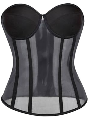 Mecnias Intimo Modellante da Donna, Corsetto Modellante Bustier con Lacci Sexy Traspirante Senza Maniche, Corsetto Modellante, Cinturini Salvavita Supportano Bustini Stile Palazzo, Taglie Forti 3X