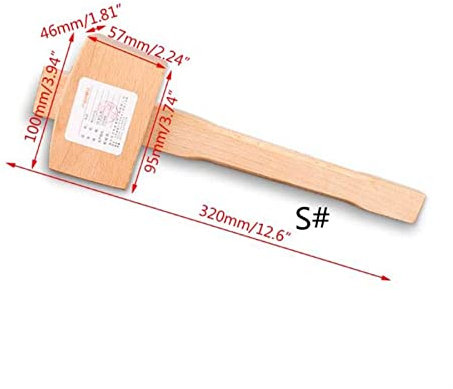Herramientas de martillos: haya, madera maciza de carpintero, mazo de madera, mango de martillo, herramienta for trabajar la madera, mazo for trabajar la madera (color: grande) (Color : Small)