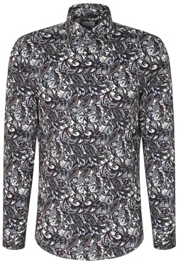 Seidensticker Camicia da Uomo Performance – Slim Fit – Stretch – Colletto Kent – Maniche Lunghe – Misto Cotone, Lilla, 38