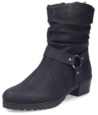 Rieker Damen Klassische Stiefeletten Y1760, Frauen Stiefeletten,Stiefel,Bootee,Booties,halbstiefel,Kurzstiefel,schwarz (00),37 EU / 4 UK