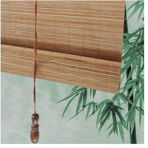 Store à Rouleau en Bambou Naturel,Store Fenetre Occultant,Bright Store Occultant Rouleau,Store Enrouleur Bambou，Store Fenetre Occultant pour IntéRieur,ExtéRieur,Balcon (Size : W130xH200cm/W51.18xH78.