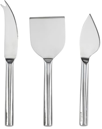 GoodCook Gourmet Cheese Serving Set, Soft and Hard Cheeses, Stainless Steel Single Piece Design