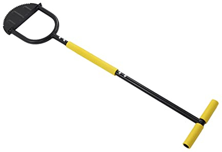 Akozon Coupe-Bordure Manuel, Structure en Acier, Lame de Dent de Scie, Poignée en T, Couvercle en éponge, Pédale Large, Outil de Coupe de Jardin, Accessoires Professionnels