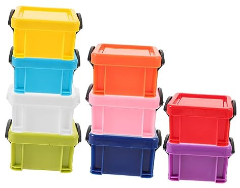 PLAFOPE 9stücke Kleine Aufbewahrungsboxen Aus Kunststoff Mini-bunte Behälter Mit Deckel Schmuck-organizer Für Schmuck Und Kosmetika Stapelbar Und Platzsparend