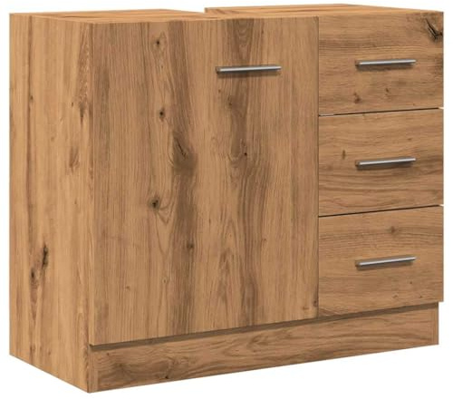 vidaXL Waschbeckenschrank Artisan-Eiche 63x30x54 cm Holzwerkstoff