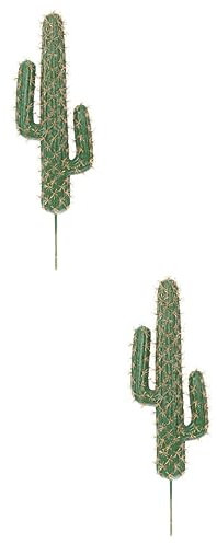MAGICLULU 2 Piezas Modelo de Cactus Escultura de Planta de Agave Cactus Artificial sin Maceta Falso Artificiales decoración Oficina Paisaje de Adorno en Forma de