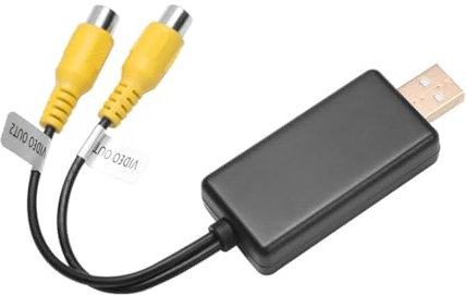 Cetfuro Adaptateur de Sortie Vidéo USB vers CVBS Interface du Boîtier Se Connecte au Dispositif D'Affichage du Moniteur pour Android Radio Multimédia (A)