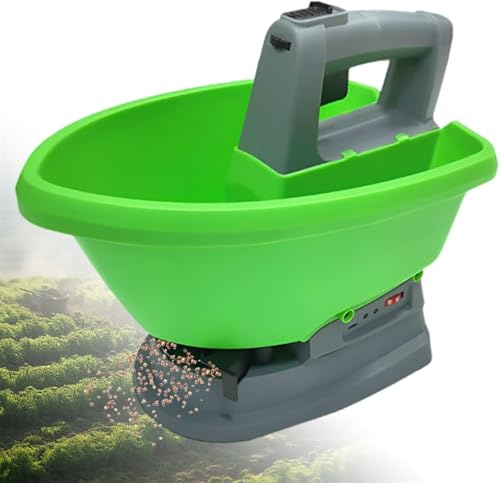 3L Portable Electric Spreader, handhållen fröspridare Inbyggd 2000mAh-batteri, justerbar spridningsbredd och 7 hastigheter/5-växlad utlopp, bredast spridningsområde, sprids jämnt, för befruktning