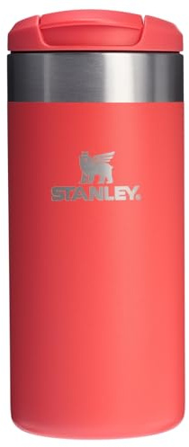 Stanley 1913 Aerolight Transit Travel Mug 0.35L - Keeps 4 Hours Hot - 6 Hours Cold - Dishwasher Safe - Leakproof - Car Cup Holder Compatible - Insulated Coffee Cup - Hot Coral