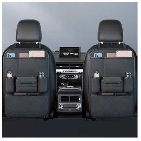 Rückenlehnenschutz Auto Kinder Für Mercedes SLK-Class SLC-Class R171 R172, Rückenlehnenschutz Organizer, Wasserdichter Rücksitzschutz, Autositz Organizer, viele Taschen schmutzabweisend(Quality black,
