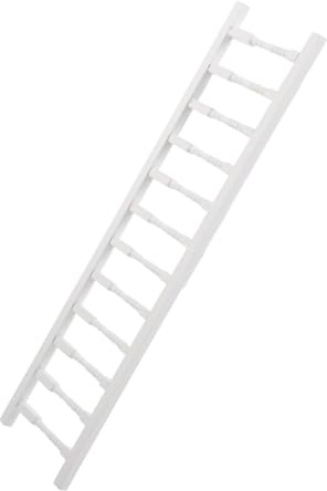 minkissy Scale Miniature Wooden Ladder Sturdy Lightweight Dollhouse Accessory for Realistic Detailing for Crafting Home Decoration and Collector Display