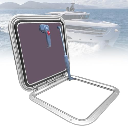 VNATWGOO Finestra di Ventilazione Quadrata per Tetto Marino da 360 Mm, 450 Mm, 500 Mm, 627 Mm, Lucernario Scorrevole Universale in Lega di Alluminio, per Camper E Roulotte 360mm