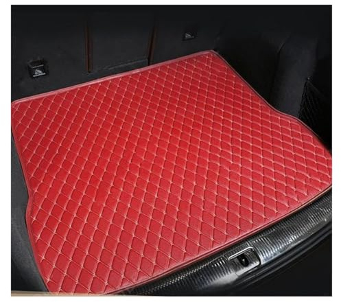 Boden Matte Für VW Für T-Cross 2019 Custom Car Kofferraummatte Kofferraum Aufbewahrungspolster Cargo Liner Auto Innendekoration Zubehör Auto Kofferraummatte(Rot)