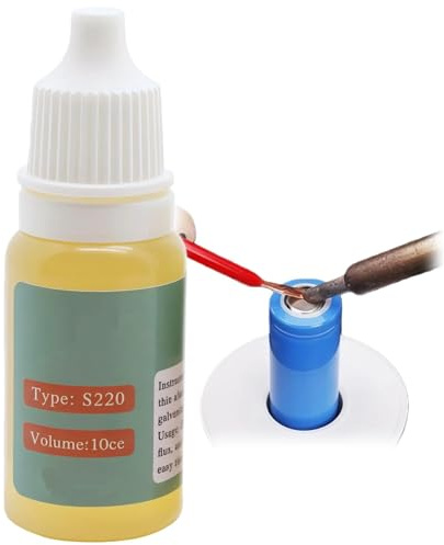 Solder Flux Liquid, Soldering Flux Liquid for Stainless Steel & Aluminum, Rosin F-lux Soldering Paste, High-Performance Solder/ing F-lux Drops for Electronics Repair, Solder Aluminum Fl-UX, 10ML