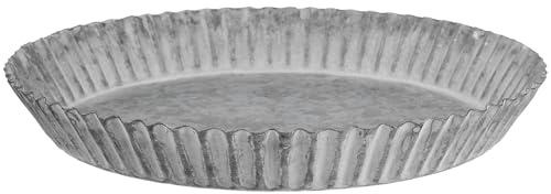 Levemolo Retro Metall Blumentopf Untersetzer Rund Mittlere Größe Verschleißfest Bruchfest Pflanzschale für Zimmerpflanzen Garten Vielseitige Tropfschale für Indoor Outdoor