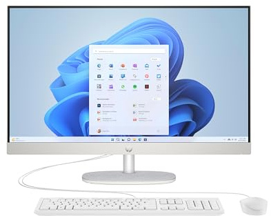 HP All-in-One 27-cr0014sl, Intel Core i5-13400, 16 GB RAM, 512 GB, Grafica Integrata, 27 FHD IPS Antiriflesso, Webcam HD, Windows 11, Bianco
