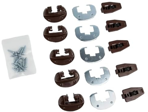5er-Set Kommoden-Schubladenschienen, Ersatz-Kits mit Metallrückseite und Schrauben, Reparaturteile, dauerhafte Schienenführungen und Gleiter