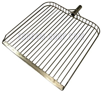 Pala per sfornare e infornare pane in tondini di ferro zincati da 56x57 cm senza manico professionale