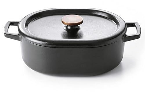 BEKA COCOTTE OVALE NORI EN FONTE 31 CM 5.5 L, Black