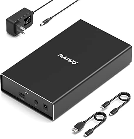 MAIWO External SAS/SATA Hard Drive Enclosure for 2.5/3.5 inch SSD/HDD, SAS to USB3.1 Converter, 22TB Storage Expansion, Plug and Play