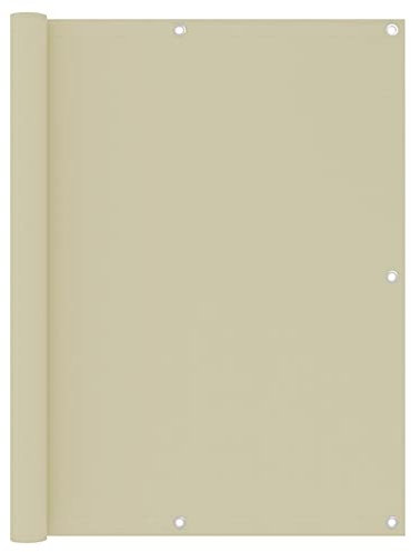 ShCuShan Balkon-Sichtschutz Terrassen Sichtschutz Blackout Shade Terassensichtschutz Sichtschutz Garten Creme 120x500 cm Oxford-Gewebe